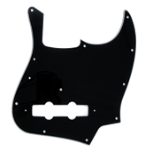 Pure Vintage Pickguard, Jazz Bass '70s, 10-Hole Mount, Black, 3-Ply