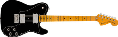 American Vintage II 1975 Telecaster Deluxe, Maple Fingerboard, Black