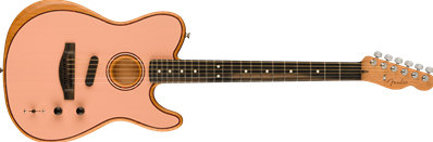 FSR American Acoustasonic Telecaster, Ebony Fingerboard, Shell Pink