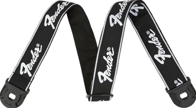 Quick Grip Locking End Strap, Black with White Running Logo, 2