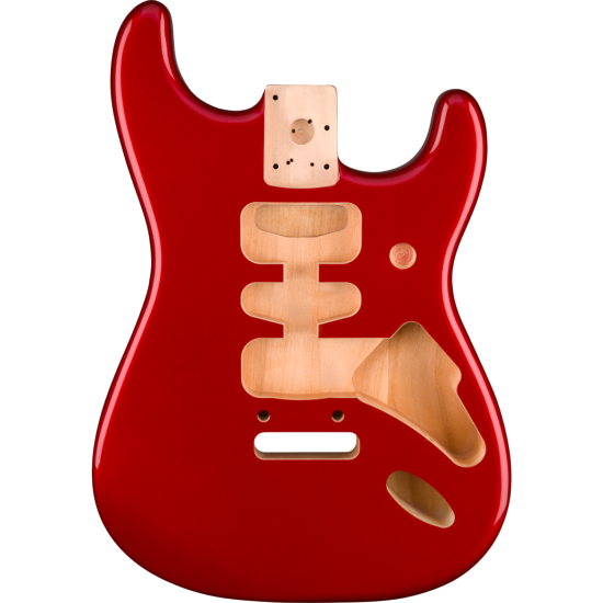 Deluxe Series Stratocaster HSH Alder Body 2 Point Bridge Mount, Candy Apple Red