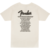 T-shirt Fender Wordl tour vintage white L