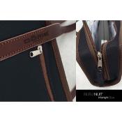 Dôme France "One Way" DFOW-BN - Sac en Cuir pleine fleur pour flûte - Bleu Nuit