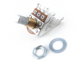 250K Audio Taper Snap-In Potentiometer, Solid Shaft