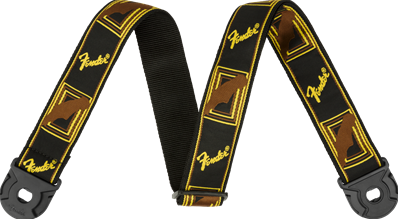 Quick Grip Locking End Strap, Black/Yellow & Brown Monogram, 2