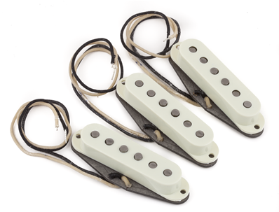 Pure Vintage '65 Strat Pickup Set, Vintage White (3)