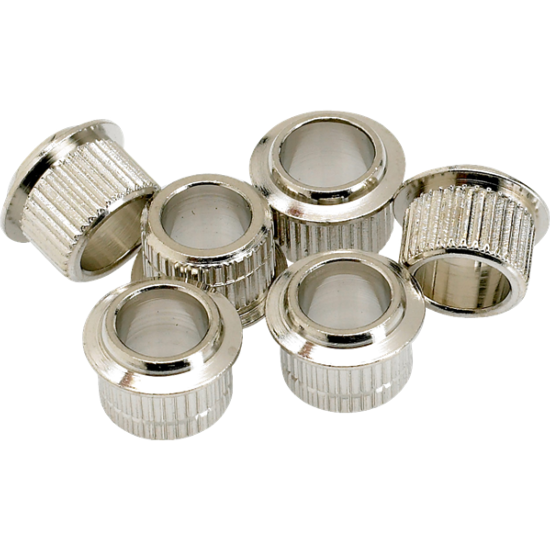 Vintage-Style Guitar Tuning Machine Bushings (6), Nickel