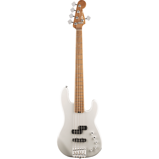 Pro-Mod San Dimas Bass PJ V, Caramelized Maple Fingerboard, Platinum Pearl