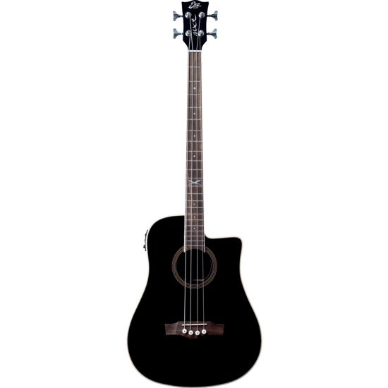 basse acoustique eko dreadnought basse cutaway electro see through black