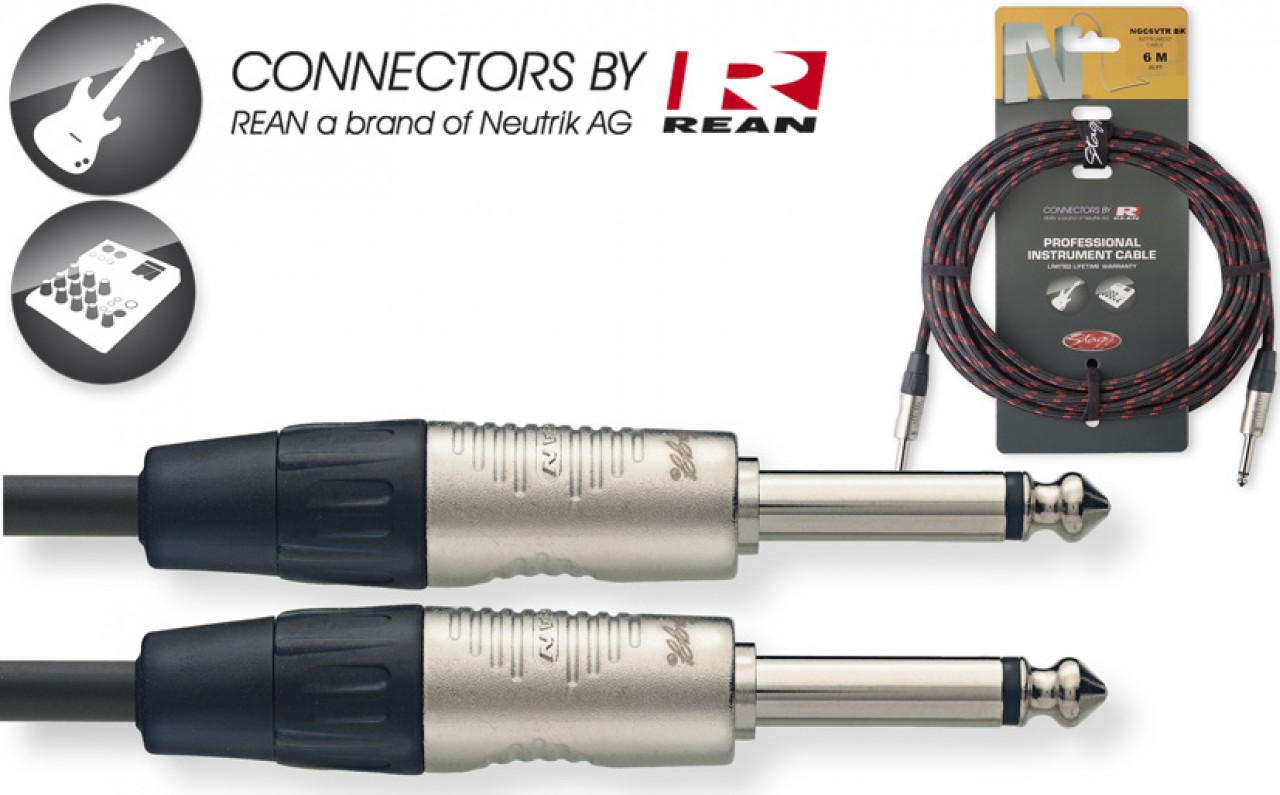 Stagg NGC6VTR BK > Cable Jack/Jack Vintage Tweed Noir > 6 metres