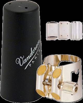 Vandoren Optimum LC04P Ligature avec couvre-bec plastique pour clarinette basse