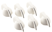 Chicken Head Amplifier Knobs, (6), White