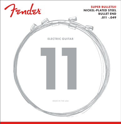 Super Bullet Strings, Nickel Plated Steel, Bullet End, 3250M Gauges .011-.049, (6)