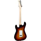guitare electrique g&l fullerton deluxe comanche 3-tone sunburst, touche érable