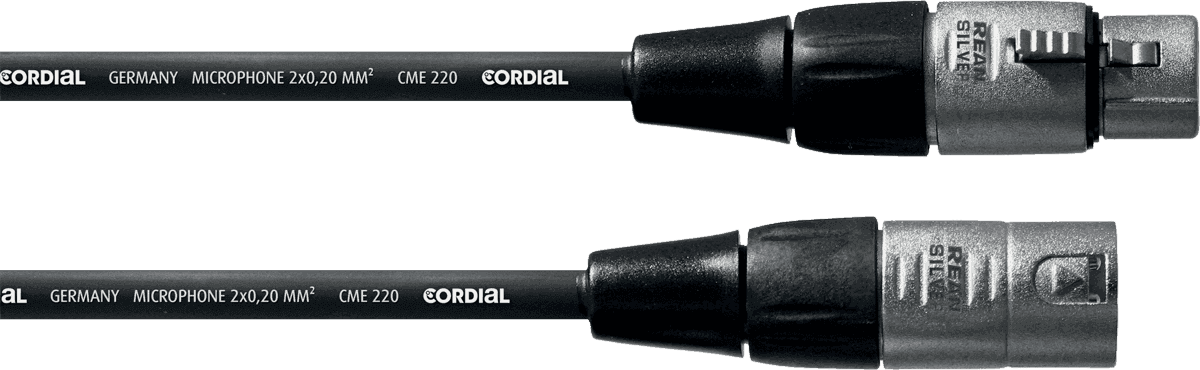 Cordial CFM10FM - câble mic rean silver xlr mâle / xlr femelle 10m