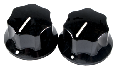 Pure Vintage 1965 Jaguar Skirted Knobs, (2), Black