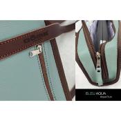 Dôme France "One Way" DFOW-BA - Sac en Cuir pleine fleur pour flûte - Bleu Aqua