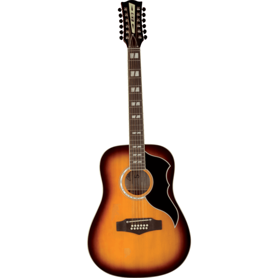 guitare folk eko dreadnought 12 cordes honey burst