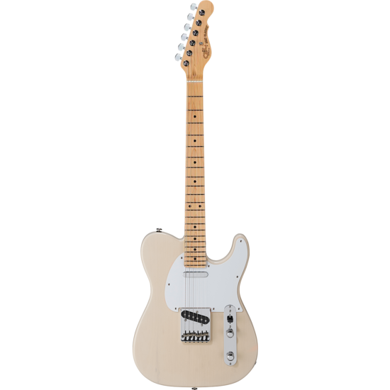guitare electrique g&l fullerton deluxe asat classic alnico blonde, touche érable