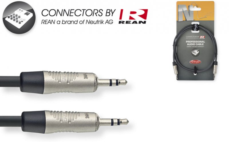 Stagg NAC1MPSR > Câble audio Mini-jack stéréo / Mini-jack stéréo > 1 mètres