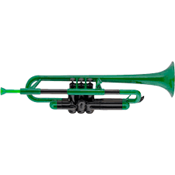 Jiggs Pbone pTrumpet - Trompette Sib en plastique vert avec housse et 2 embouchures