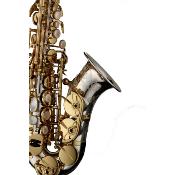 Yanagisawa SC-WO37 ELITE - Saxophone soprano courbe argent massif, avec étui et bec