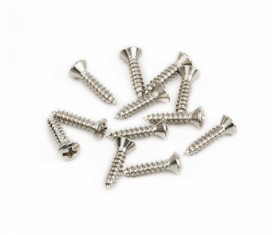 Pickguard/Vintage Bridge Cover Screws, Sheet Metal, 4 X 1/2, Oval Head (12)