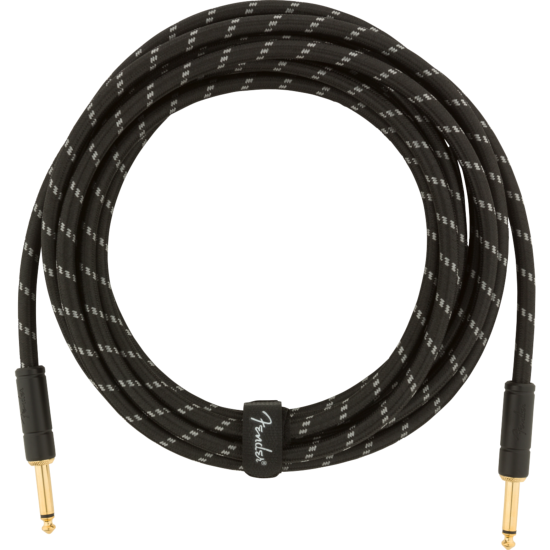 Deluxe Series Instrument Cable, Straight/Straight, 15', Black Tweed