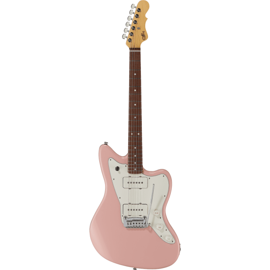 guitare electrique g&l guitare fullerton deluxe doheny shell pink touche palissandre