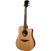 guitare electro-acoustique lag bluewave 2 dreadnought pan coupé électro