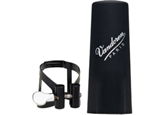 Vandoren M/O Noire LC51BP Ligature avec couvre-bec plastique pour clarinette Sib