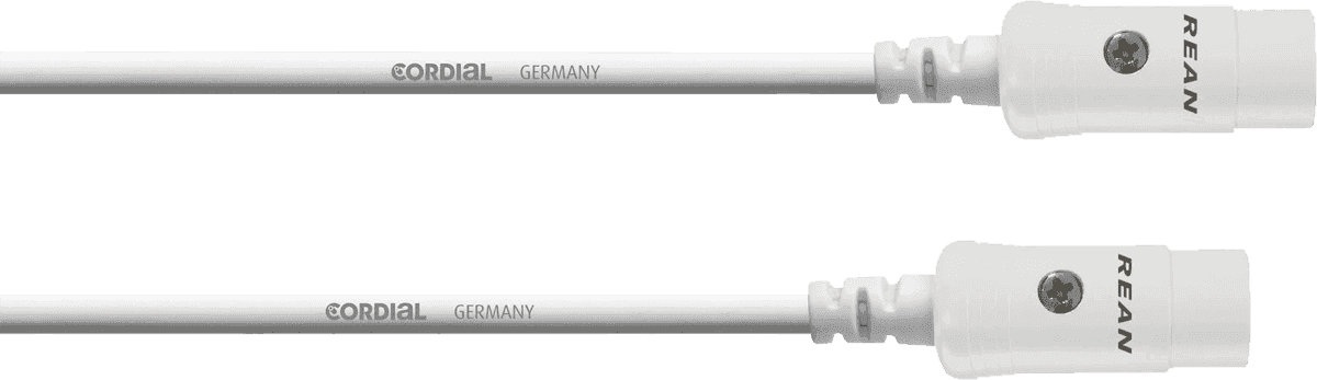 Cordial CFD3AA-SNOW - câble midi 2x din 5 points 3m blanc