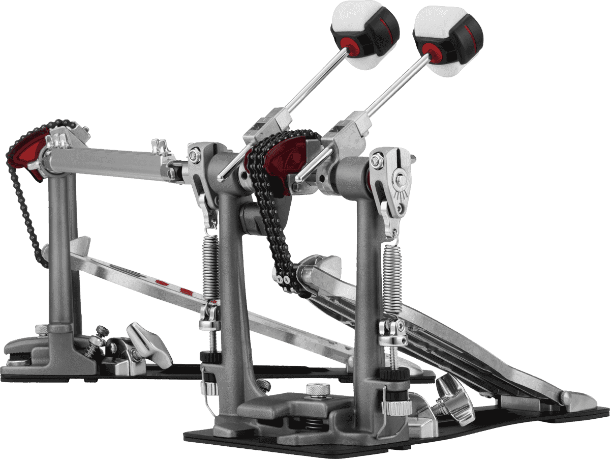 Pearl DOUBLE PEDALE GC GAUCHER CHAINE REDLINE