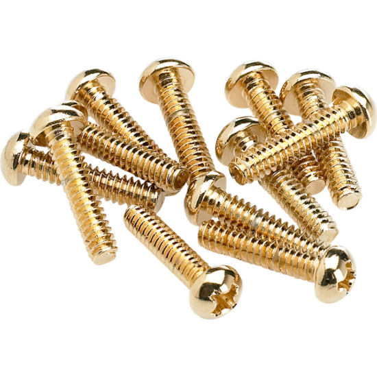 Pickup and Selector Switch Mounting Screws (12) (Gold)