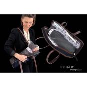 Dôme France "One Way" DFOW-BN - Sac en Cuir pleine fleur pour flûte - Bleu Nuit