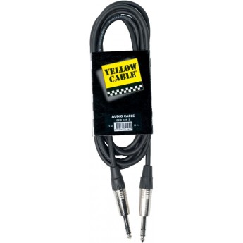 Yellow Cable K15-6 - Cable Audio Mixte Jack Stéréo Mâle/Jack Stéréo Mâle 6m