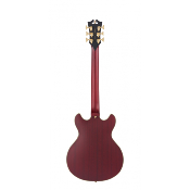 D'ANGELICO Deluxe Mini DC Satin Trans Wine