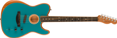 DE American Acoustasonic Telecaster, Channel-Bound Neck, Ebony Fingerboard, Ocean Turquoise