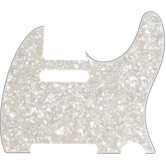 Pickguard, Telecaster, 8-Hole Mount, Aged White Pearl, 4-Ply