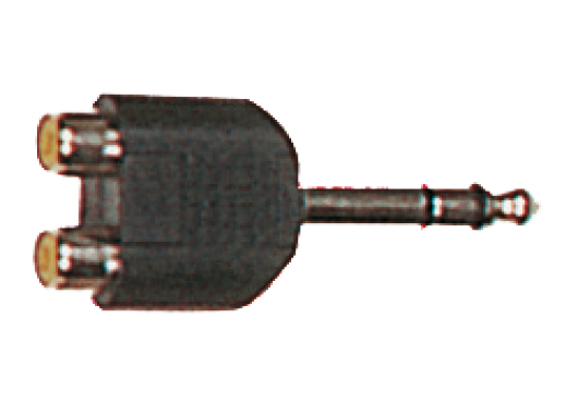 Yellow Cable AD17 - Adaptateur Jack Stéréo Mâle/2 RCA Femelle (Par 2 Pièces)
