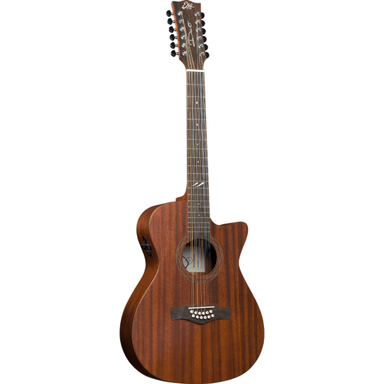 guitare folk eko duo auditorium cutaway 12 cordes electro natural