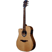 guitare electro-acoustique lag hyvibe 15 dreadnought cutaway electro gaucher