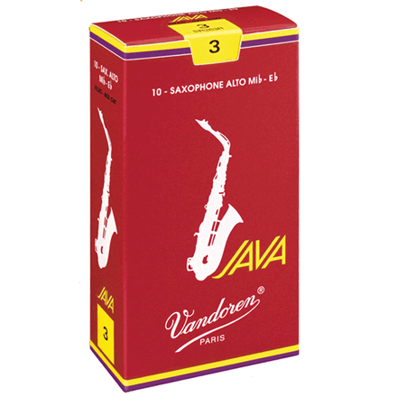 Vandoren SR263R - Java Filed Red Cut force 3 - anches saxophone alto - boite de 10
