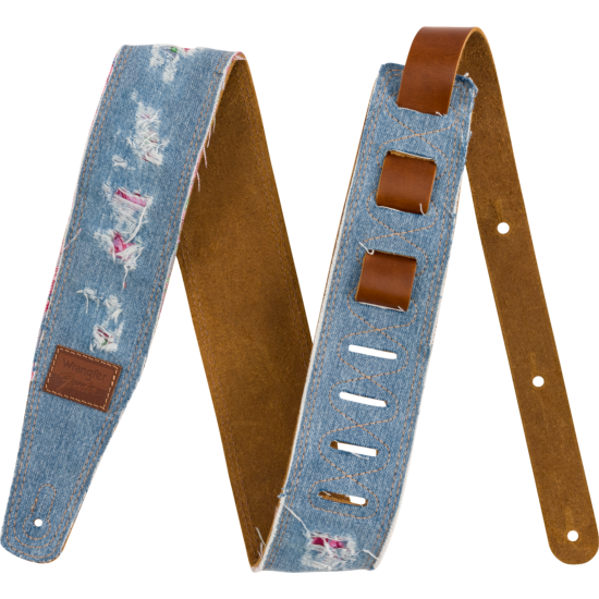 Fender x Wrangler Ripped Denim Strap, Indigo