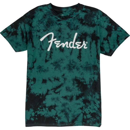 Fender Spaghetti Logo Tie-Dye T-Shirt, Blue, S