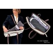 Dôme France "One Way" DFOW-BS - Sac en Cuir pleine fleur pour flûte - Blanc Sable