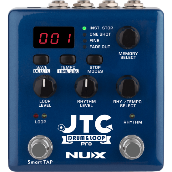 pédale d'effet nux looper et boite à rythmes